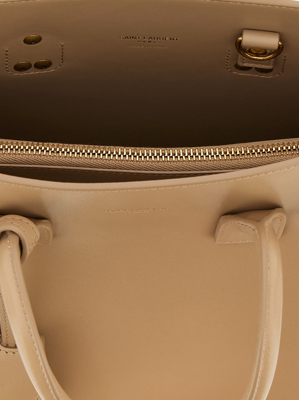 Saint Laurent Beige Calfskin Handbag - Detail view
