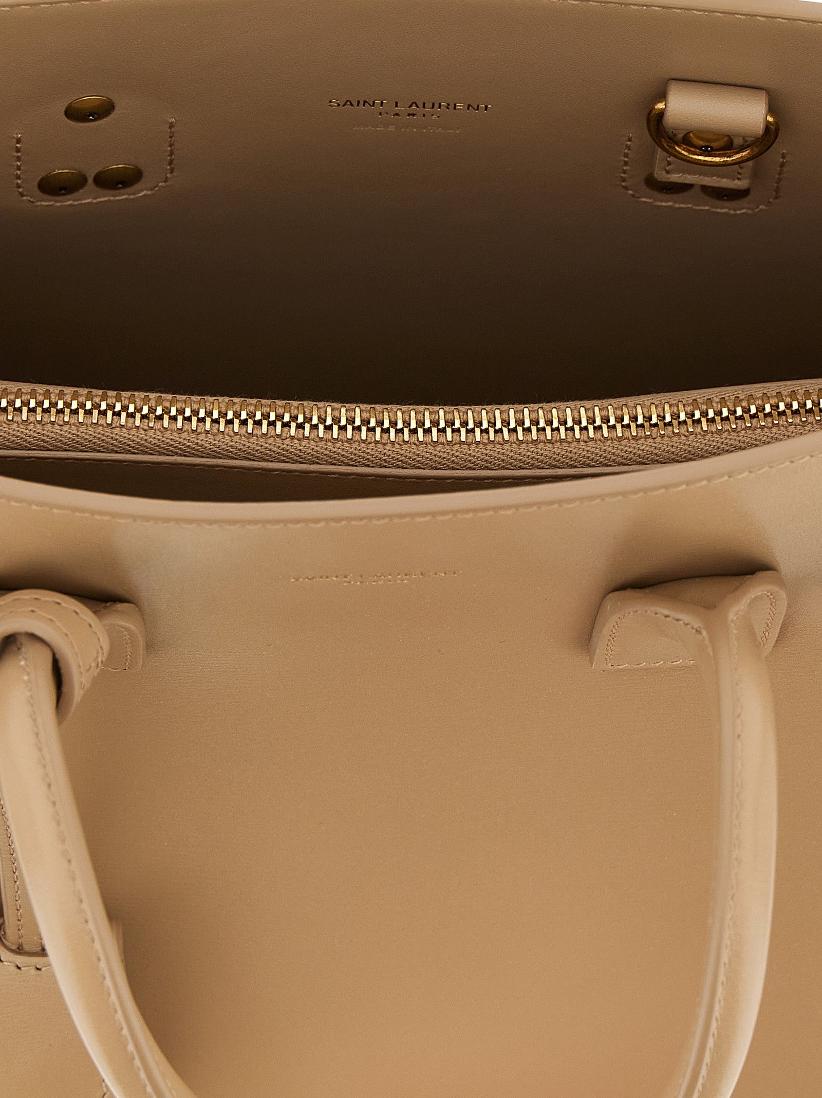 Saint Laurent Beige Calfskin Handbag - Detail view