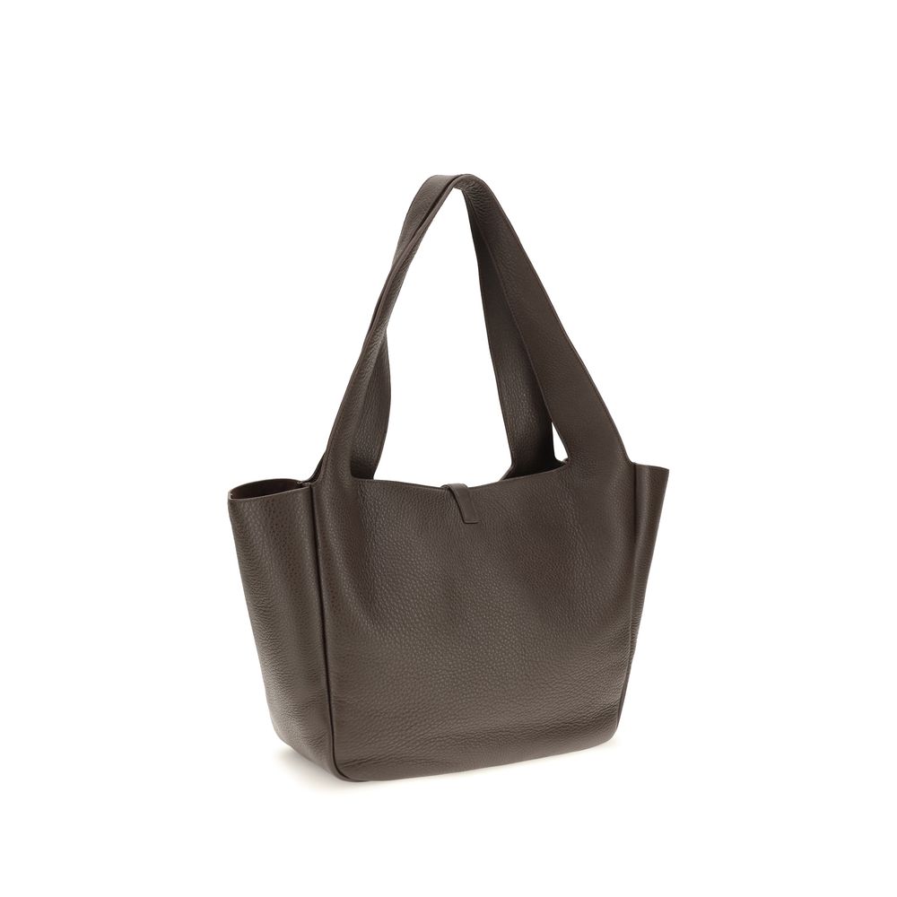 Saint Laurent Brown Calf Leather Shoulder Bag - AW26 50x28cm (Ref. SA763435AADUU2837BB) - Back view