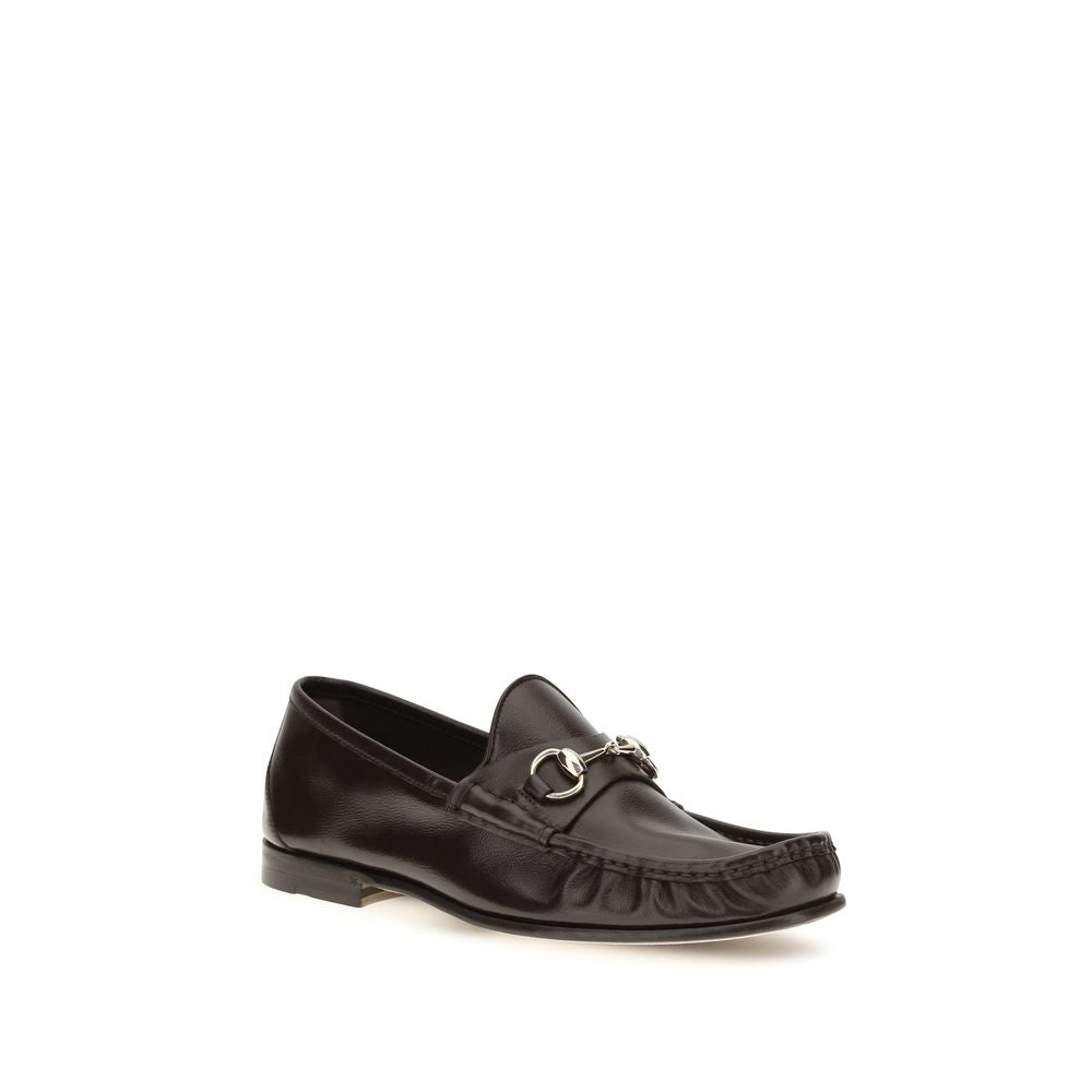 Gucci Brown Calf Leather Slip On Loafers - AW26 - Side view