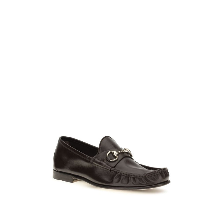 Gucci Brown Calf Leather Slip On Loafers - AW26 - Side view