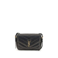 Saint Laurent Black Lamb Shoulder Bag - AW26 21x14cm - Front view