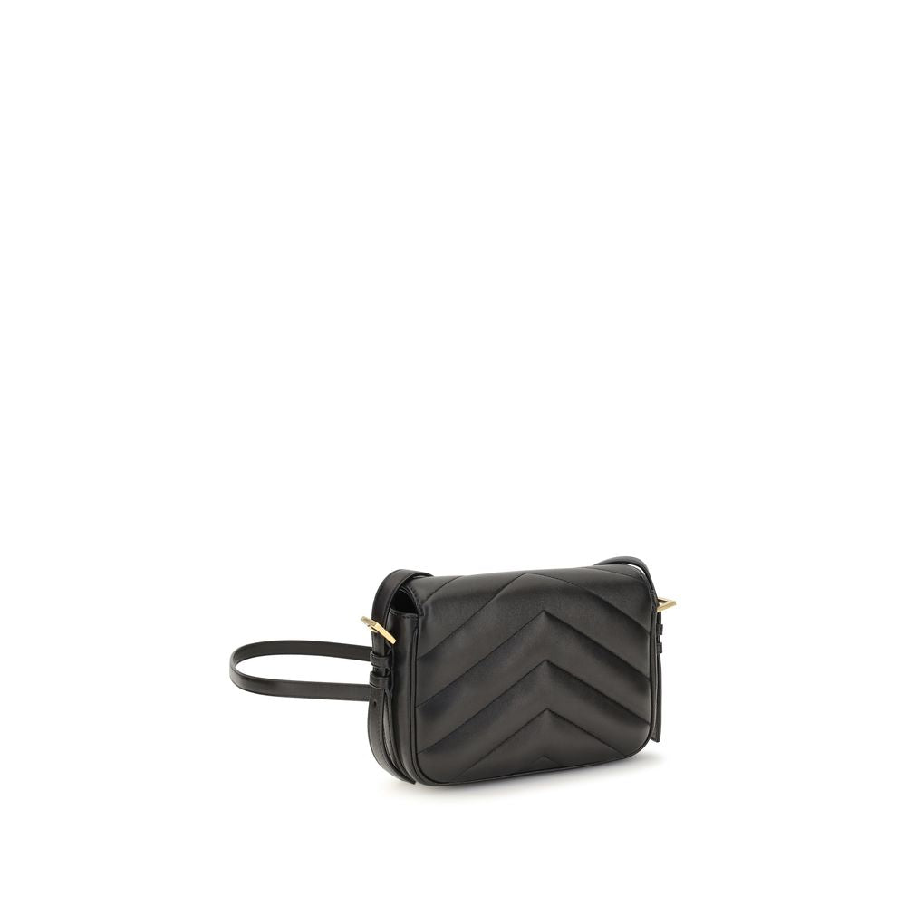Saint Laurent Black Lamb Shoulder Bag - AW26 21x14cm - Back view