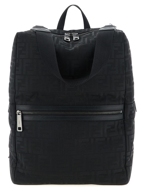 Fendi Black Polyamide Backpack - Front view