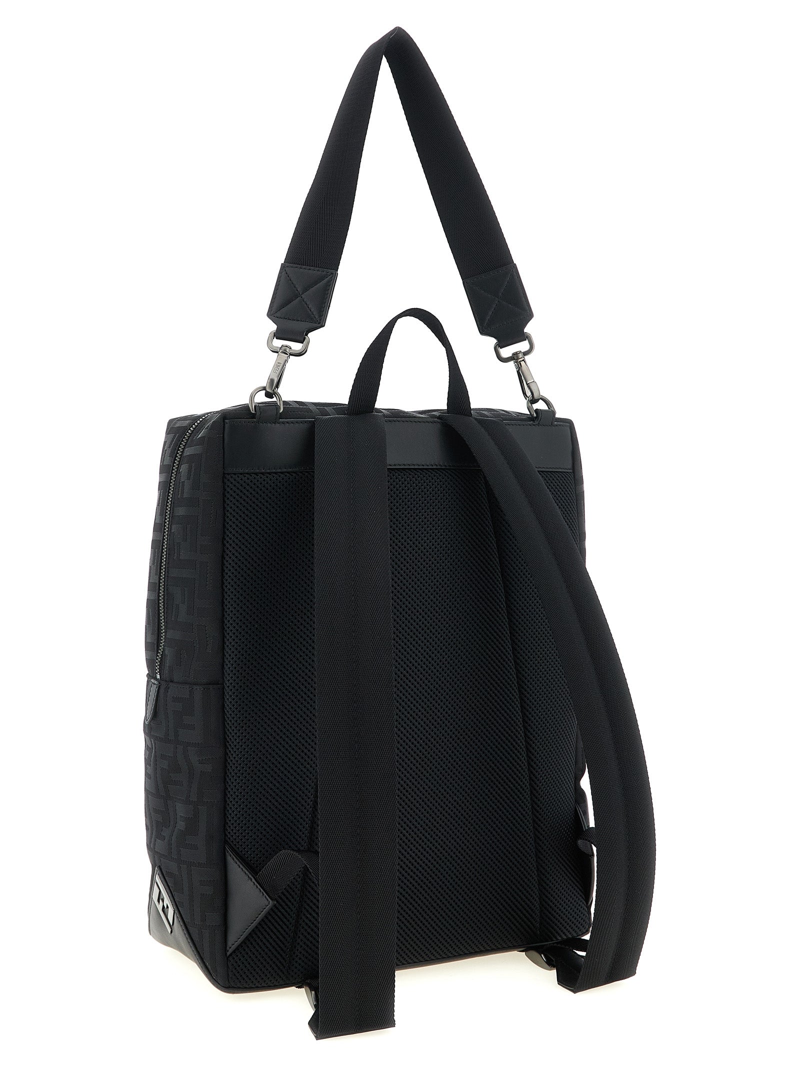 Fendi Black Polyamide Backpack - Side view