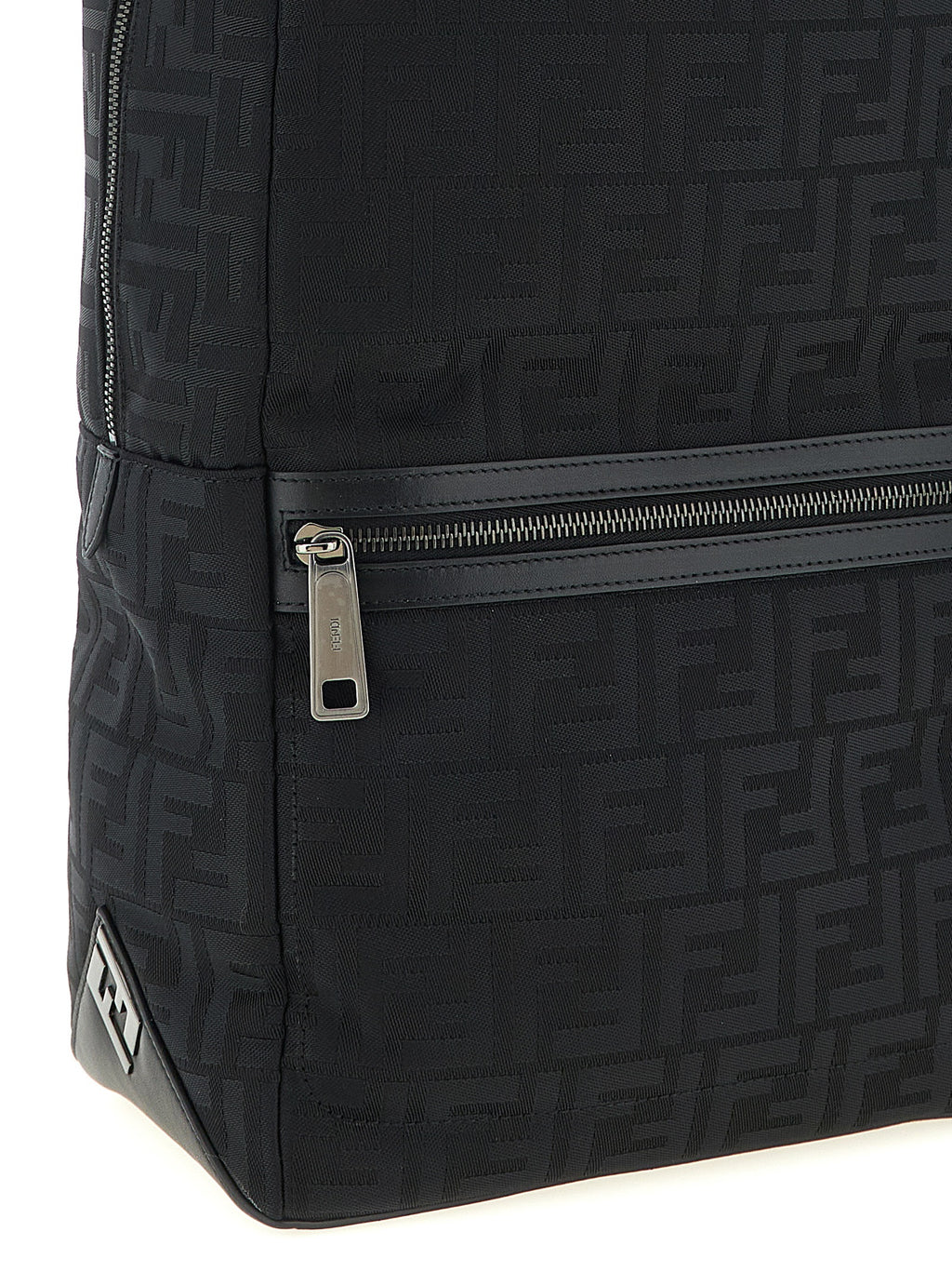 Fendi Black Polyamide Backpack - Back view