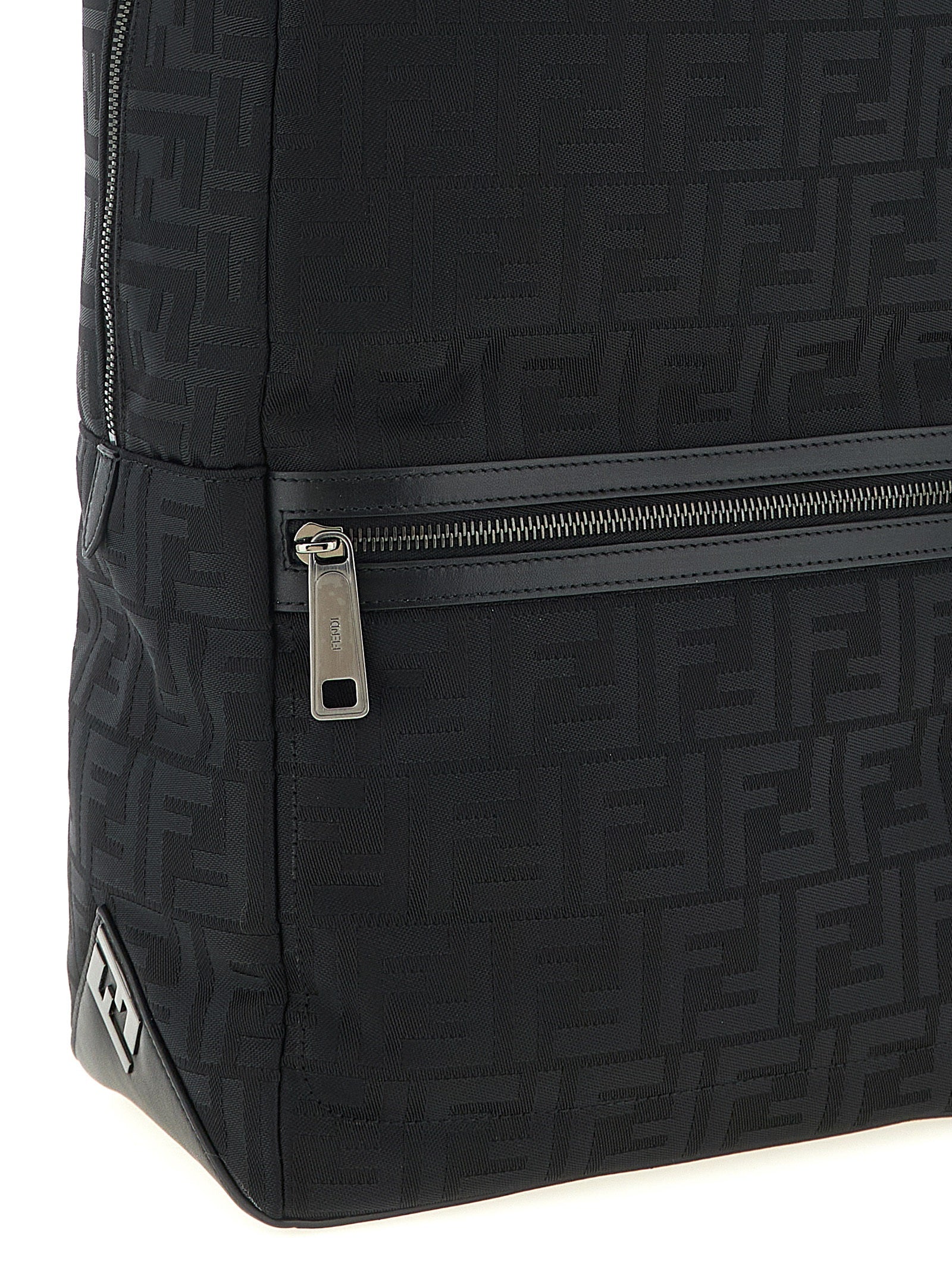 Fendi Black Polyamide Backpack - Back view