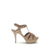 Saint Laurent Beige Calf Leather Stiletto Heel Sandals - Front view