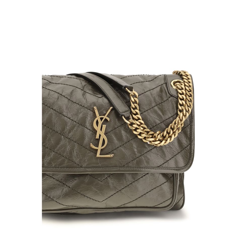 Saint Laurent Bicolor Calf Leather Shoulder Bag - AW26 28x20cm - Detail view