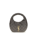 Saint Laurent Gray Lamb Handbag - Front view