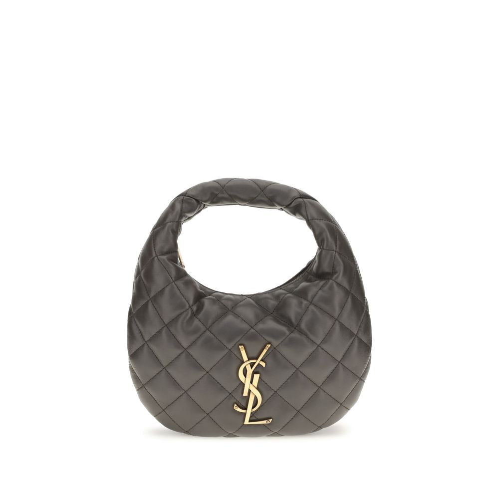 Saint Laurent Gray Lamb Handbag - Side view