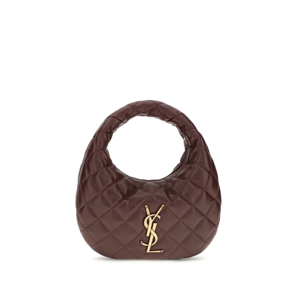Saint Laurent Brown Lamb Handbag - Front view