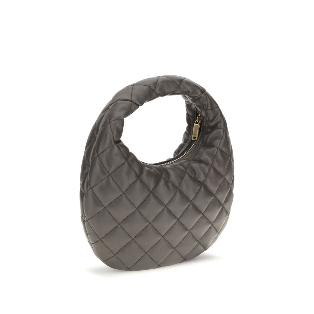 Saint Laurent Gray Lamb Handbag - Back view