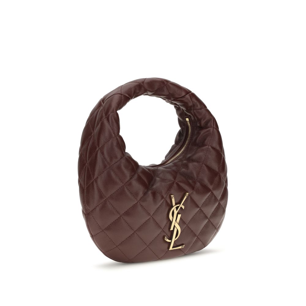 Saint Laurent Brown Lamb Handbag - Side view