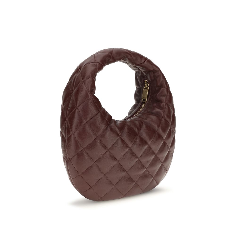 Saint Laurent Brown Lamb Handbag - Back view