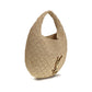 Saint Laurent Beige Raffia Shoulder Bag - SS26 30x30cm - Side view