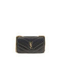 Saint Laurent Black Lamb Shoulder Bag - AW26 24x14cm - Front view