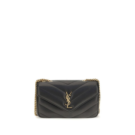 Saint Laurent Black Lamb Shoulder Bag - AW26 24x14cm - Front view