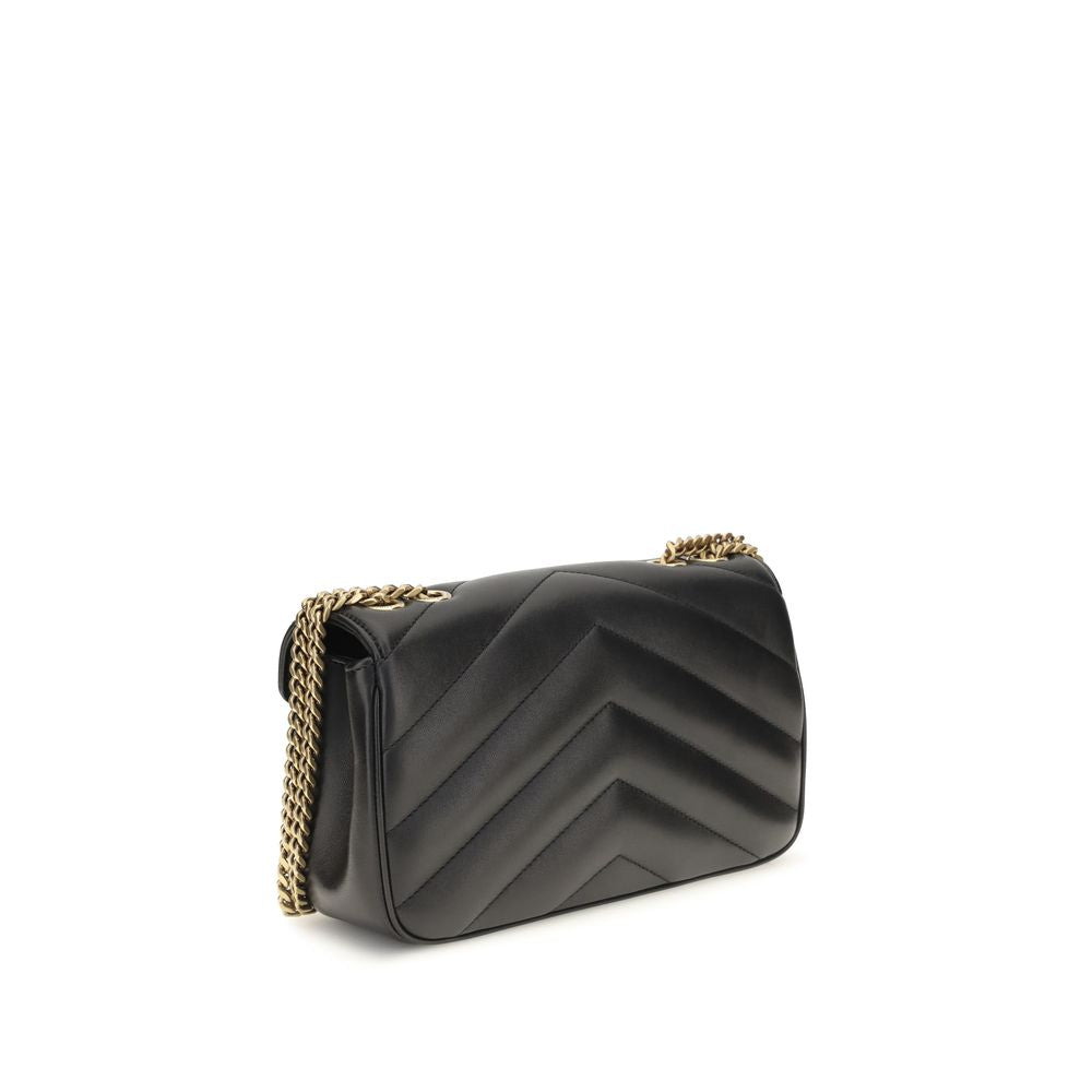 Saint Laurent Black Lamb Shoulder Bag - AW26 24x14cm - Back view