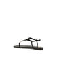 Saint Laurent Black Calf Leather Flat Sandals - Back view