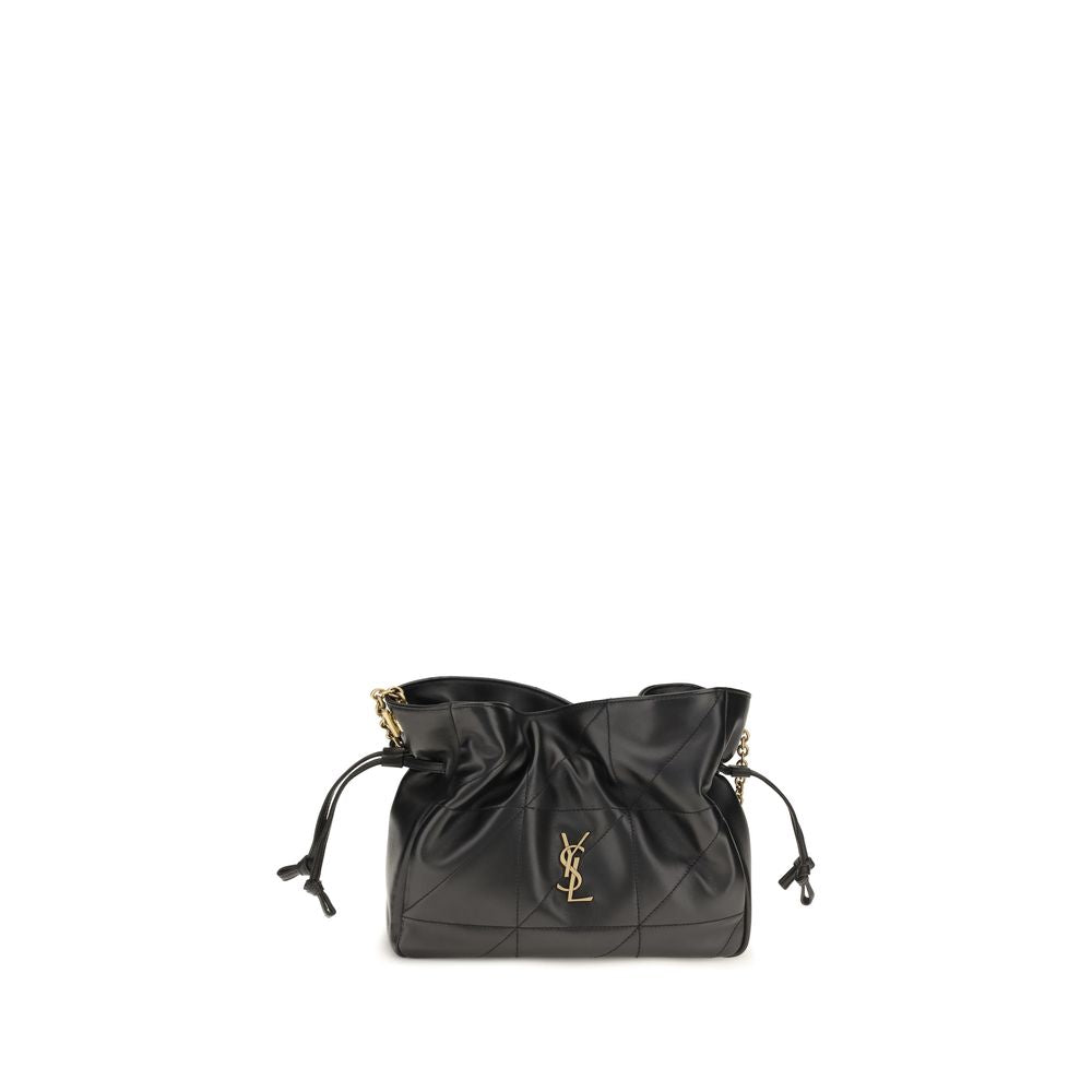 Saint Laurent Black Lamb Clutch Bag - Front view