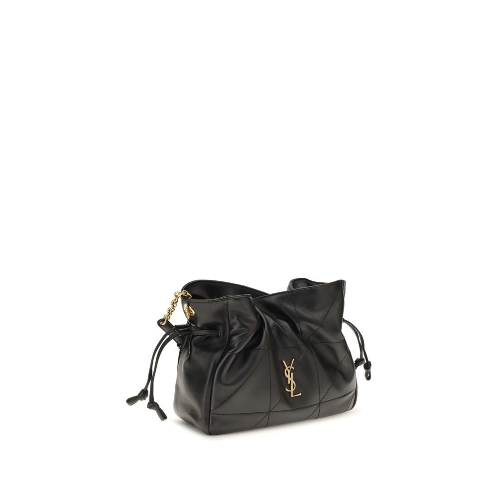 Saint Laurent Black Lamb Clutch Bag - Side view
