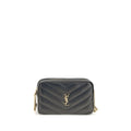 Saint Laurent Black Lamb Shoulder Bag - AW26 23x14cm - Front view