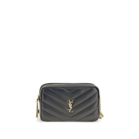 Saint Laurent Black Lamb Shoulder Bag - AW26 23x14cm - Front view