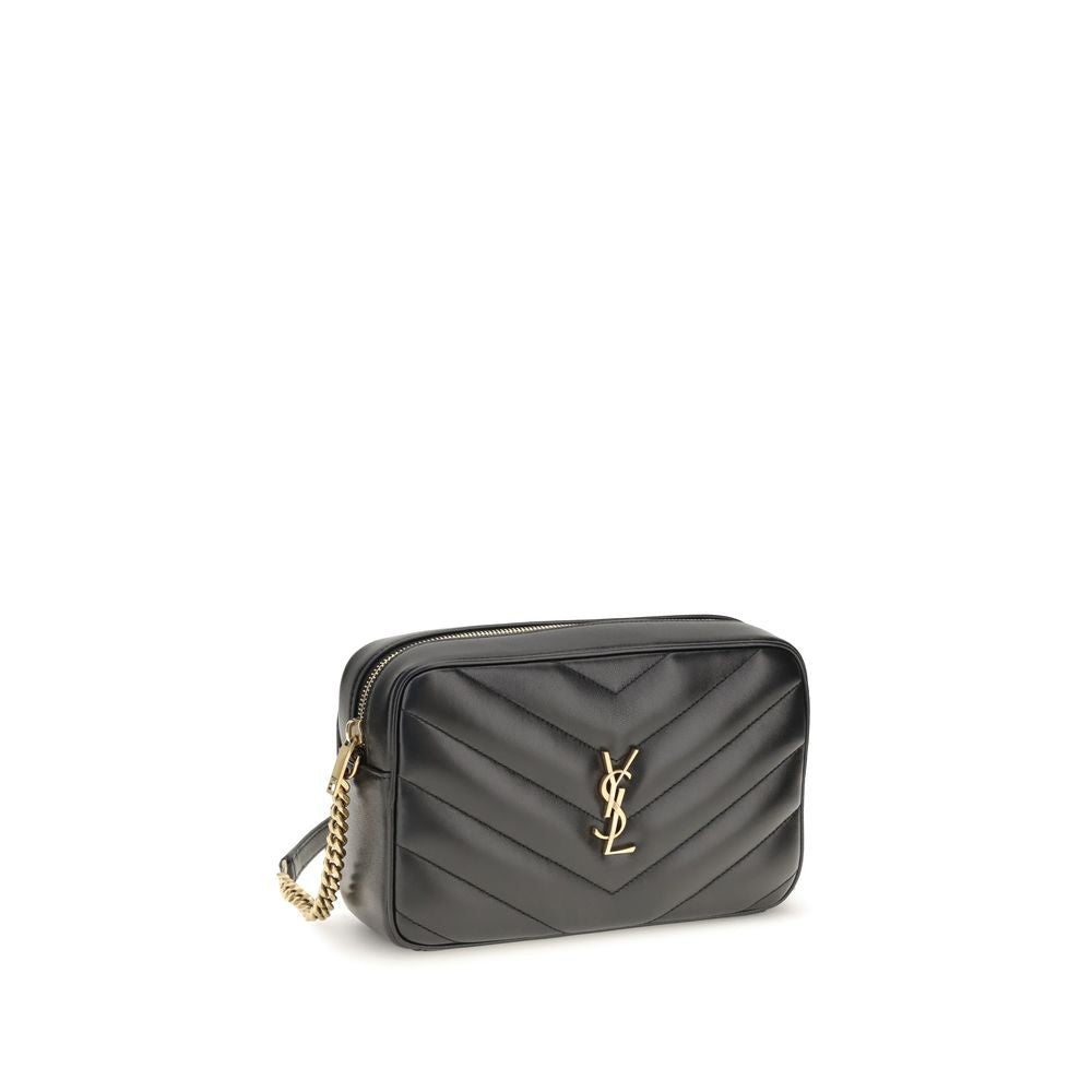 Saint Laurent Black Lamb Shoulder Bag - AW26 23x14cm - Side view