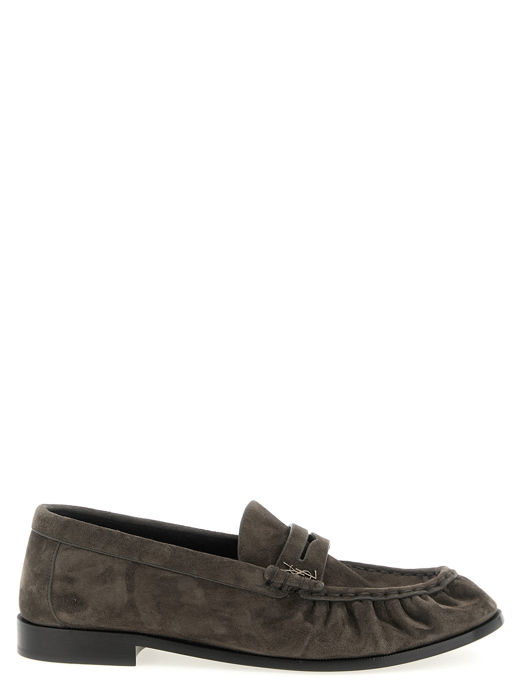 Saint Laurent Brown Calfskin Slip On Loafers (Ref. SA333227) - Front view