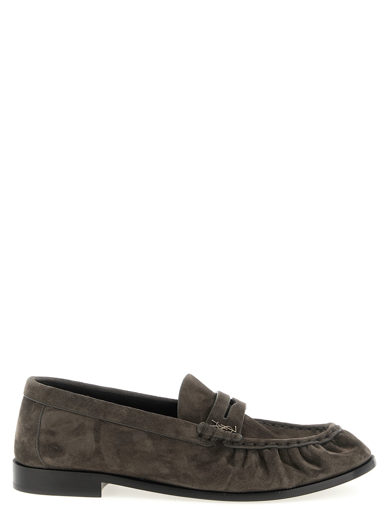 Saint Laurent Brown Calfskin Slip On Loafers (Ref. SA333227) - Front view