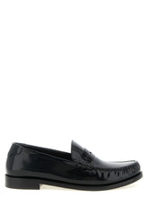 Saint Laurent Black Calfskin Slip On Loafers - Front view