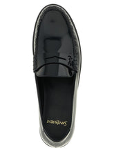 Saint Laurent Black Calfskin Slip On Loafers - Close-up view