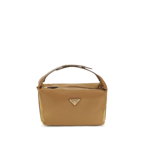 Prada Beige Recycled Polyamide Handbag - Front view