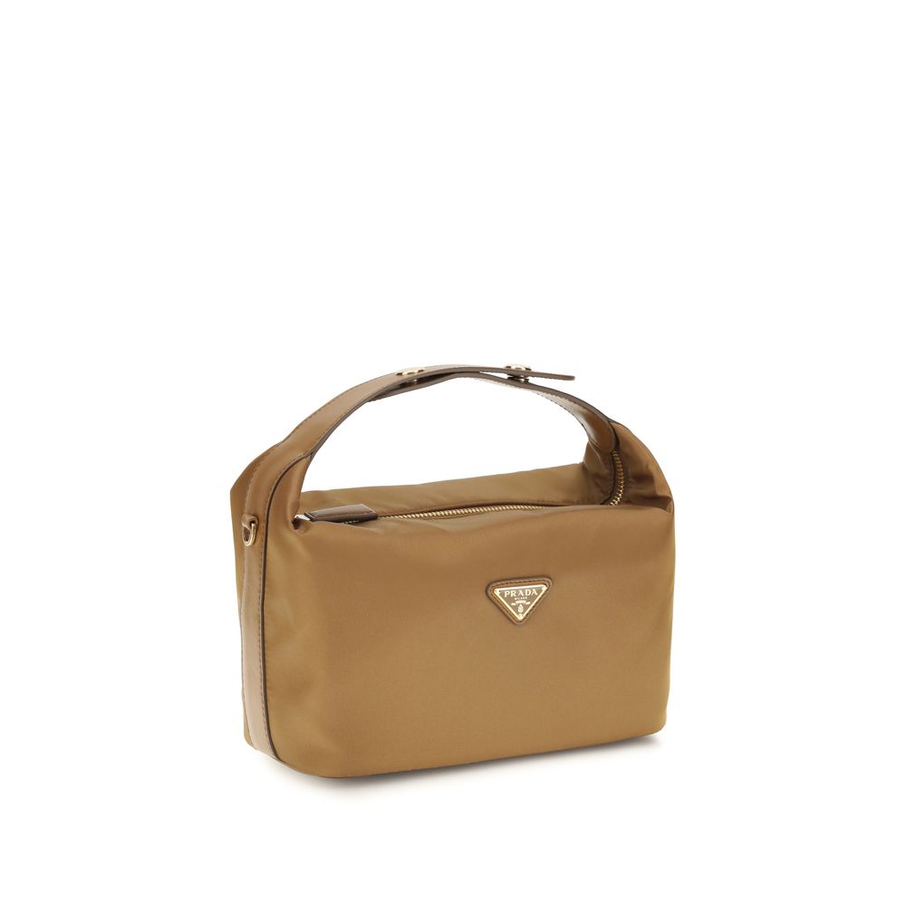 Prada Beige Recycled Polyamide Handbag - Side view