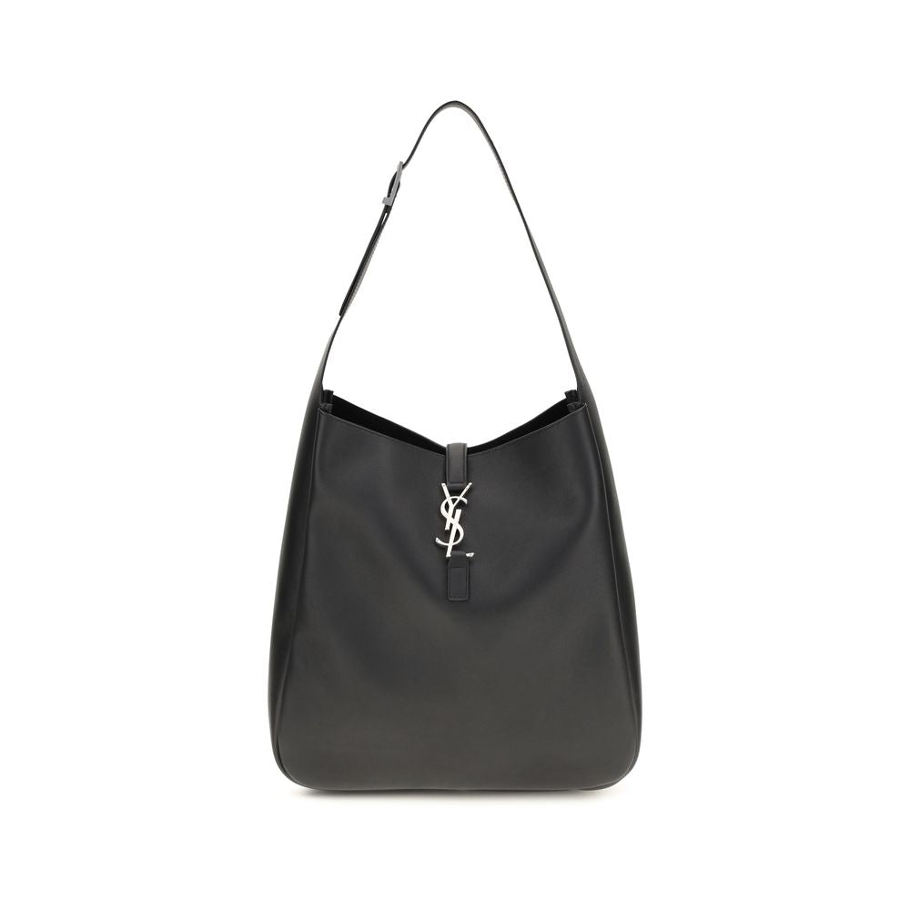 Saint Laurent Black Calf Leather Shoulder Bag - AW26 30x31cm - Front view