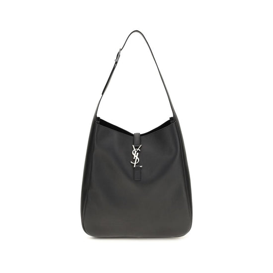 Saint Laurent Black Calf Leather Shoulder Bag - AW26 30x31cm - Front view