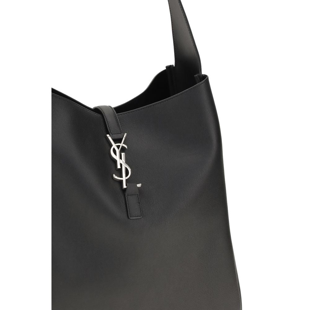 Saint Laurent Black Calf Leather Shoulder Bag - AW26 30x31cm - Detail view
