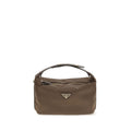Prada Brown Recycled Polyamide Handbag - Front view