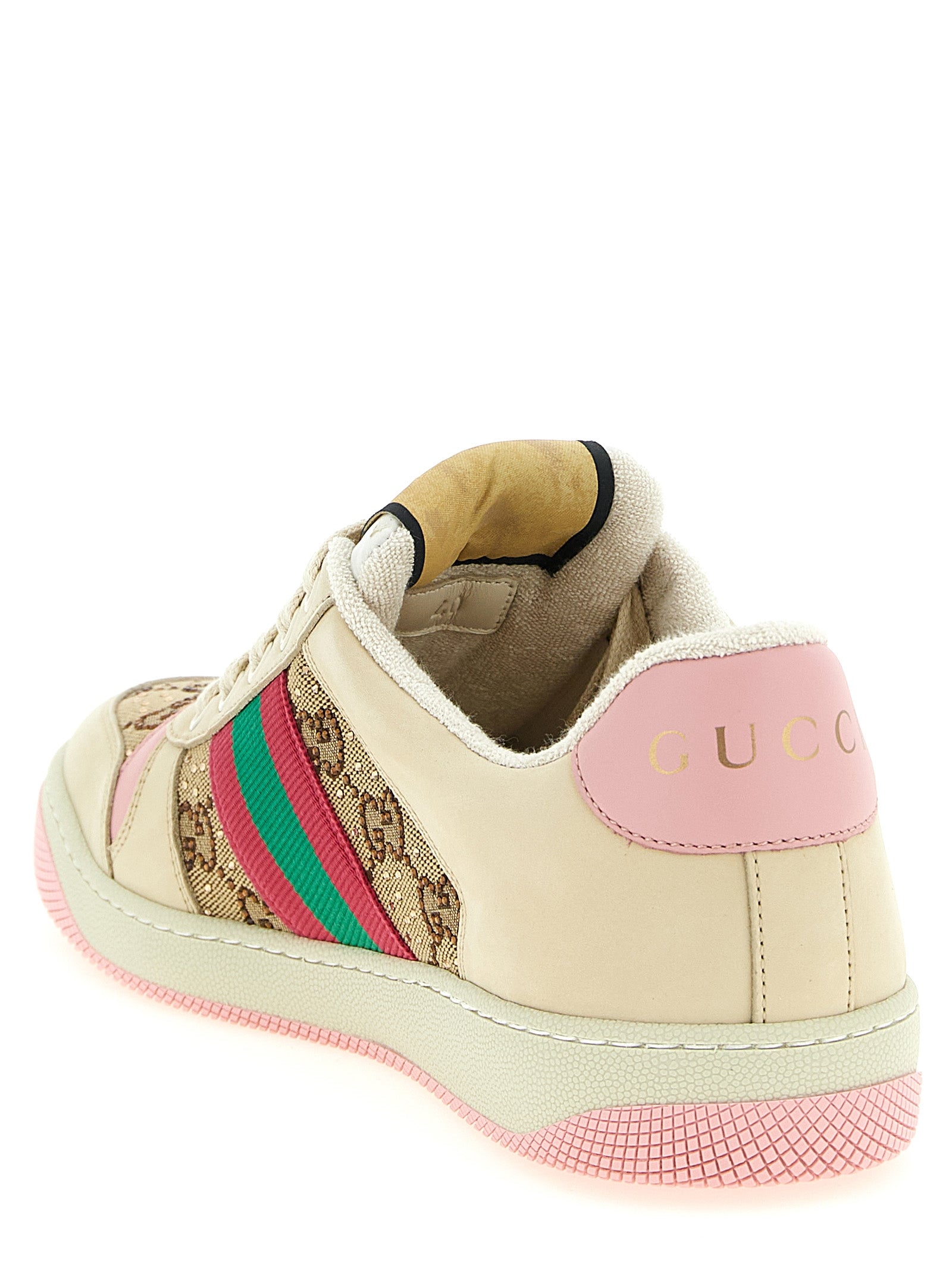 Gucci Multicolor Calfskin Low Top Sneakers - Back view