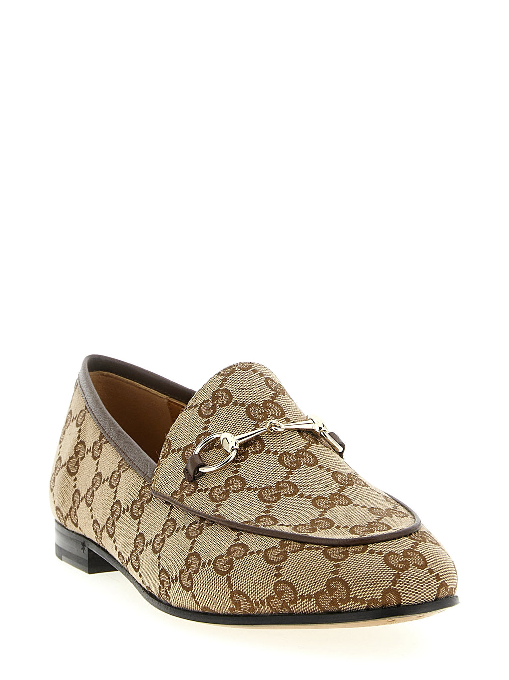 Gucci Beige Polyester Slip On Loafers - Side view