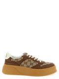 Gucci Brown Calfskin Chunky Sneakers - Front view