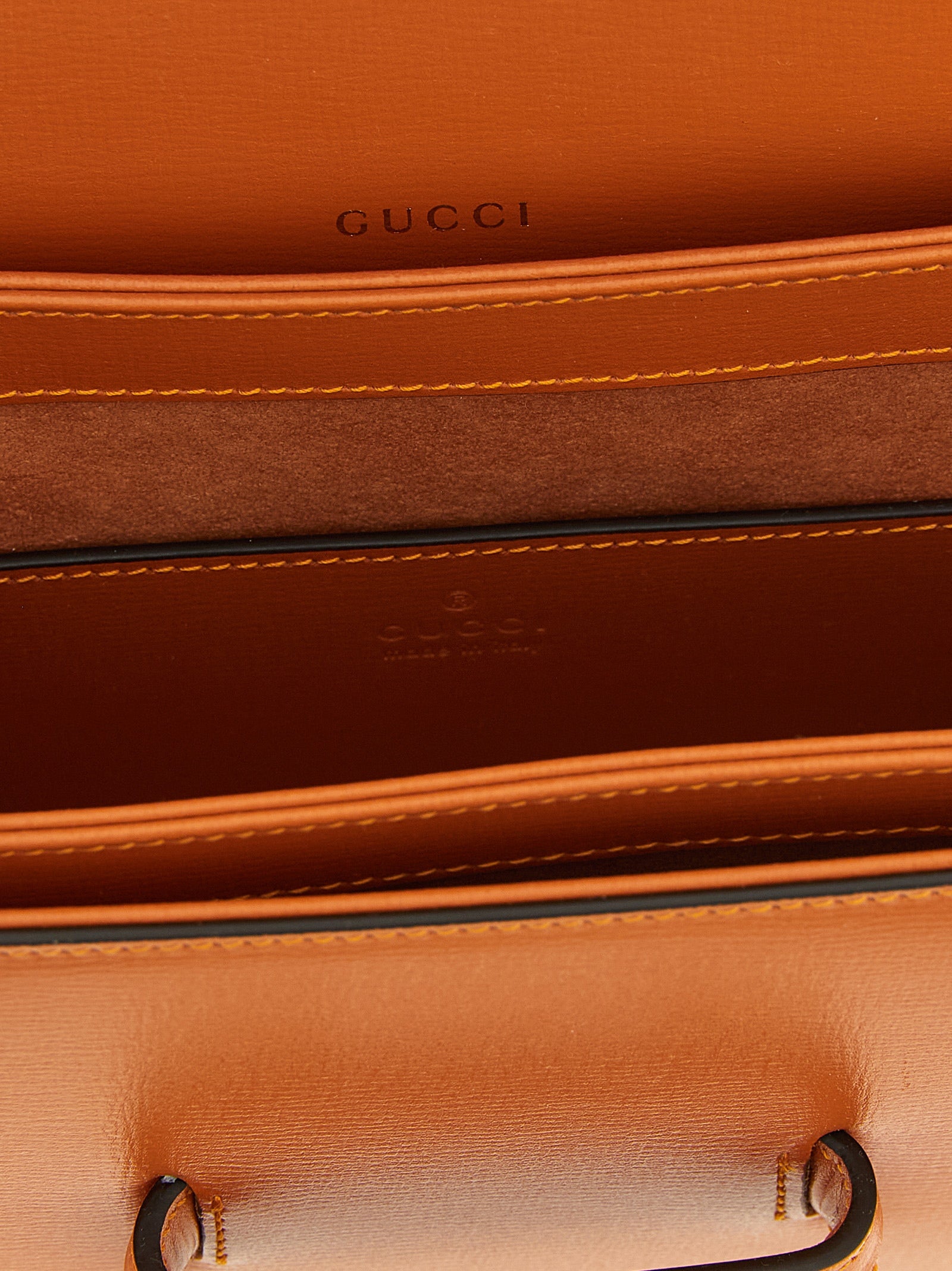 Gucci Orange Calfskin Shoulder Bag - Detail view