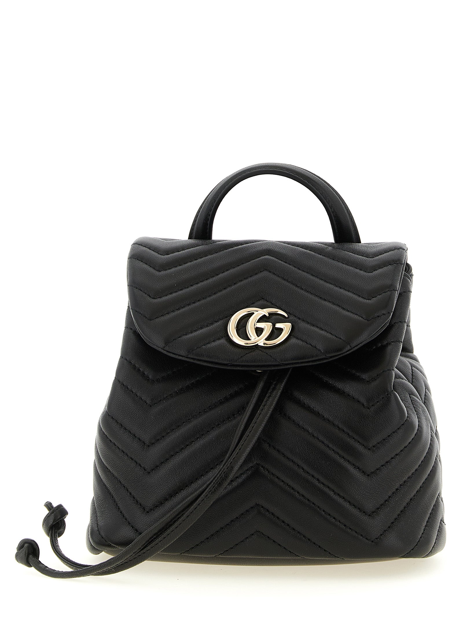 Gucci Black Lamb Leather Backpack - Front view
