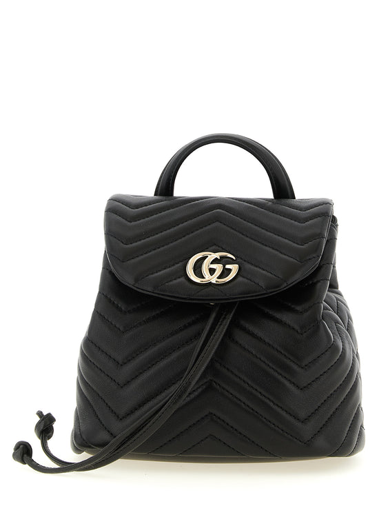 Gucci Black Lamb Leather Backpack - Front view