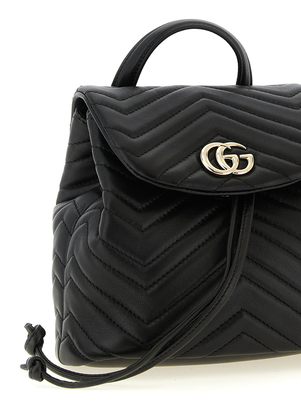 Gucci Black Lamb Leather Backpack - Back view