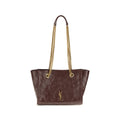 Saint Laurent Brown Calf Leather Shoulder Bag - AW26 25x19cm - Front view