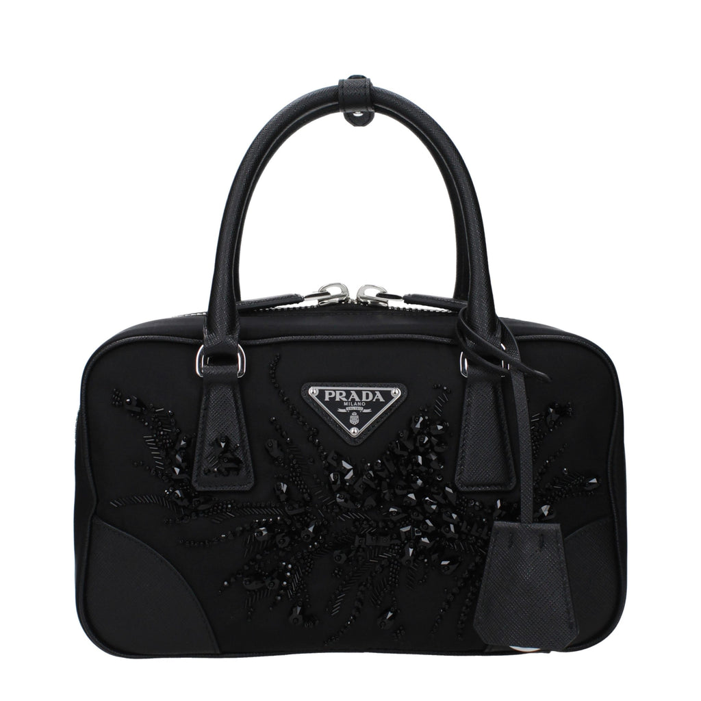 Prada Black Fabric Handbag - Front view