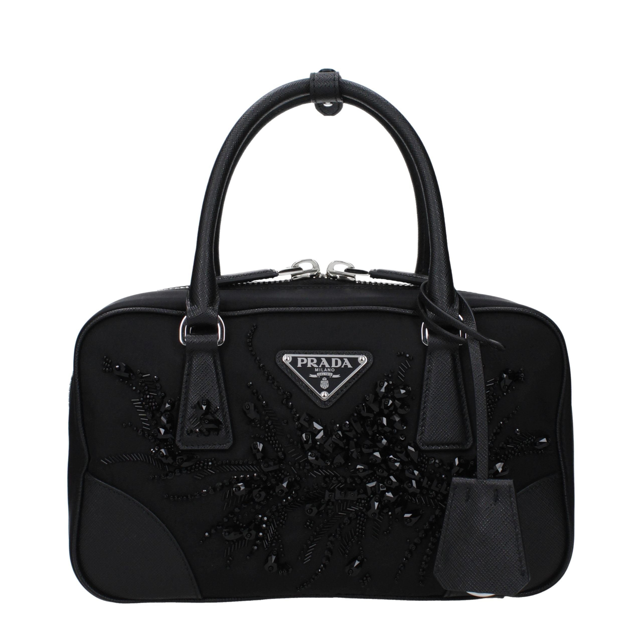 Prada Black Fabric Handbag - Front view
