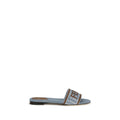 Fendi Blue Polyamide Flat Sandals - Front view